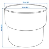 FÖRENLIG Vaso, interior/exterior branco, 9 cm