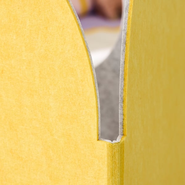 GREJSIMOJS Biombo, amarelo/cinz, 190x120 cm