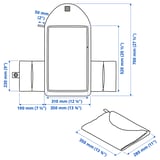 Ilustração com medidas para o produto: GRÖNFINK.