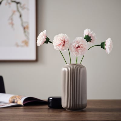 GULDSPETT Flor artificial, papel/cravo branco, 40 cm