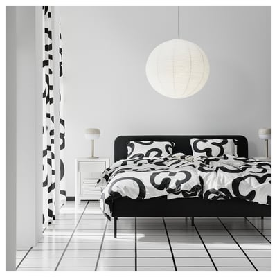 Luminária pendente de papel de arroz Gullsudare da Ikea, branca, redonda, design clássico feito à mão.