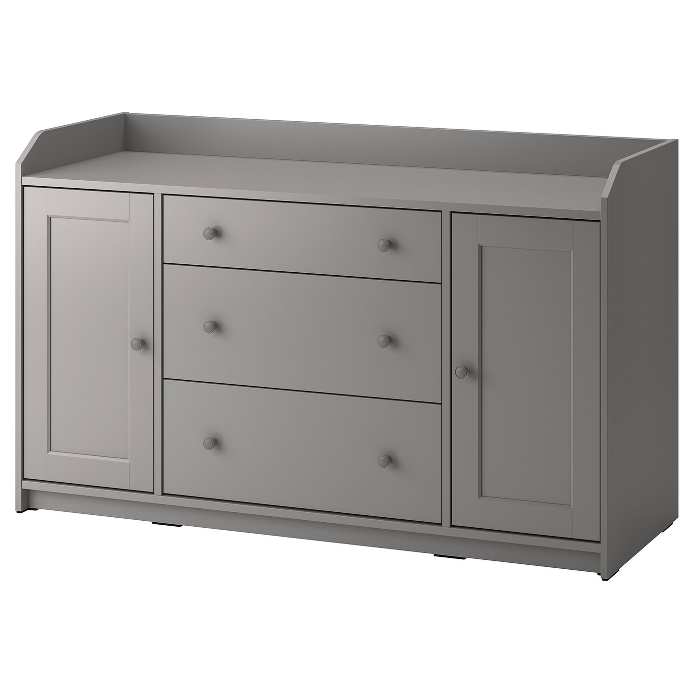 HAUGA Aparador, cinz, 140x84 cm - IKEA