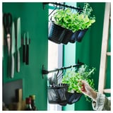 HULTARP Recipiente, preto/malha, 14x16 cm