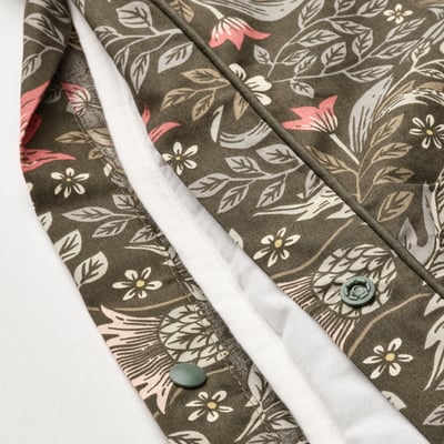 Conjunto de edredom floral com fecho de pressão de plástico; tons terrosos, mistura fresca de algodão/liocel.