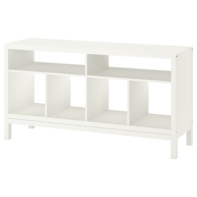 Banco de tv KALLAX branco, vários compartimentos, design elegante.