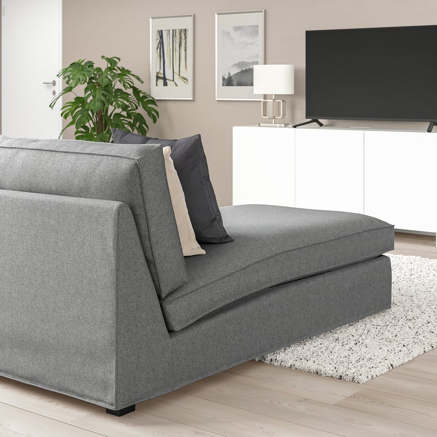 KIVIK chaise longue, Tibbleby bege/cinzento IKEA