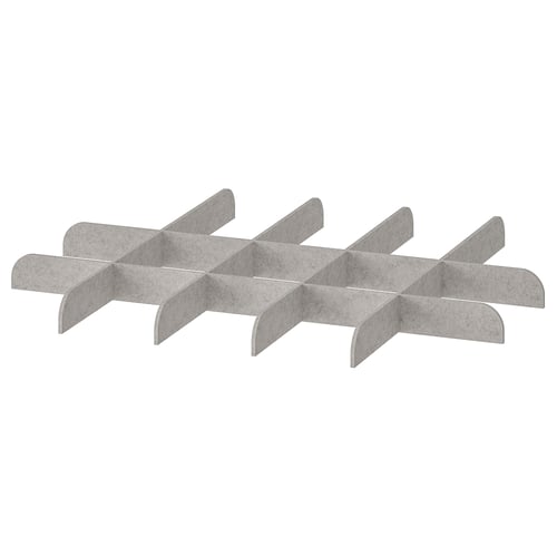 Sapateira KOMPLEMENT, cinzento, cartão, 5 compartimentos, design simples.