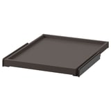 Tabuleiro extraível KOMPLEMENT, cinzento esc, plano, retangular, design minimalista.