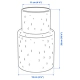 Ilustração com medidas para o produto: KONSTFULL.