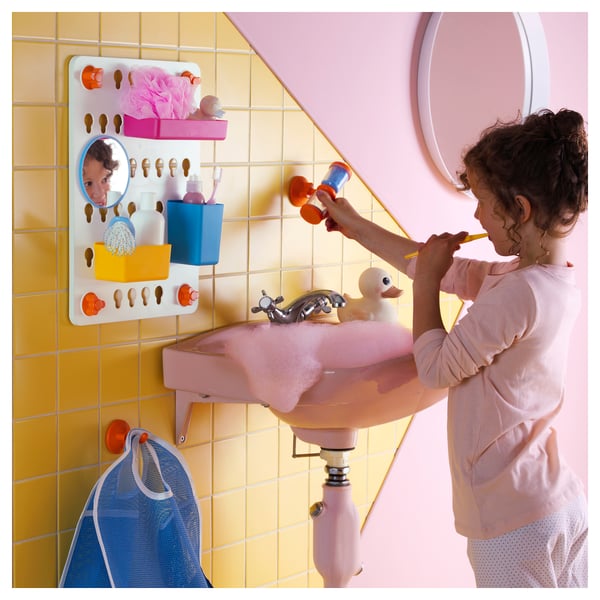 IKEA LÅDDAN Conj arrumação c/placar, 6 peças