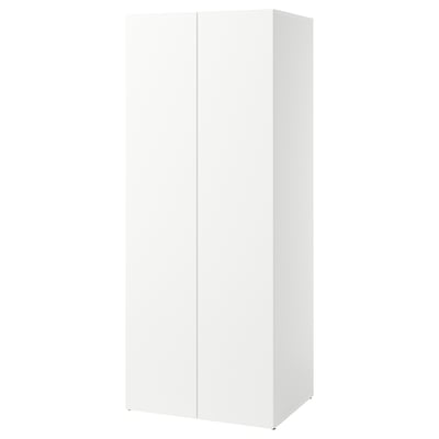 Guarda-roupa LASTARE - minimalista, retangular, branco, arrumação compacta
