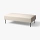 Sofá modular Lillehcem bege claro, retangular com pernas metálicas, design minimalista.