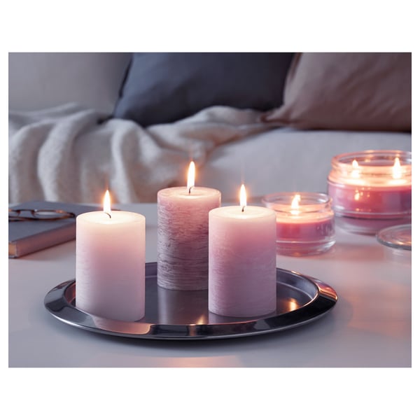 IKEA LUGGA Vela grossa perfumada
