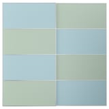 Armário MEHAMN: 2 azuis, 2 portas bege, calhas de alumínio