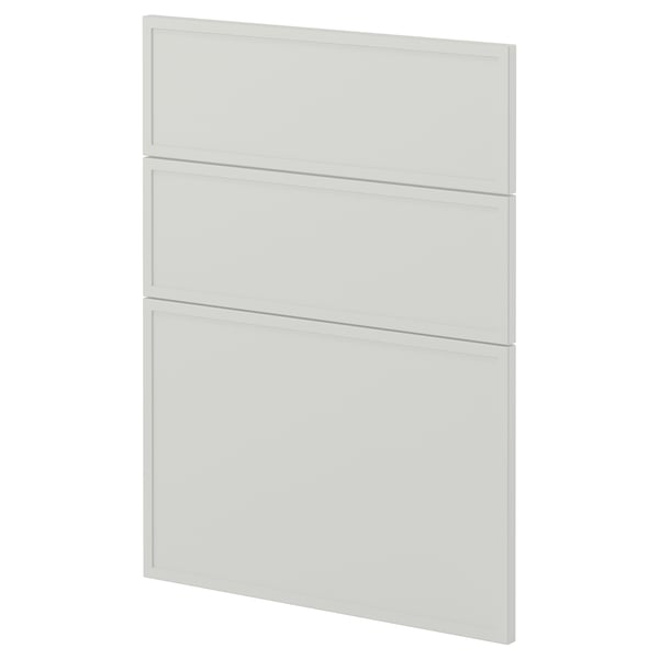 METOD 3 frentes p/máquina de lavar loiça, Aspudden cinz clr, 60 cm