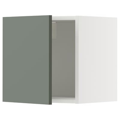 Embora. Armário de cozinha METOD em verde acinzentado com interior branco, com design moderno e estrutura robusta.