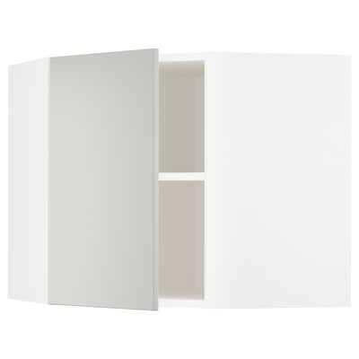 Um armário METOD branco, de forma retangular, com um design moderno e clean. Faz parte do sistema de cozinha ikea havstorp.