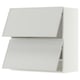 METOD Armário parede horiz c/2portas, branco/Aspudden cinz clr, 80x80 cm