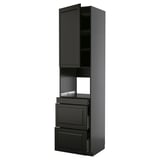 METOD / KNIVSHULT Ar alt p/micro c/pt/3gv, preto-cinzento/Bodbyn preto, 60x60x240 cm