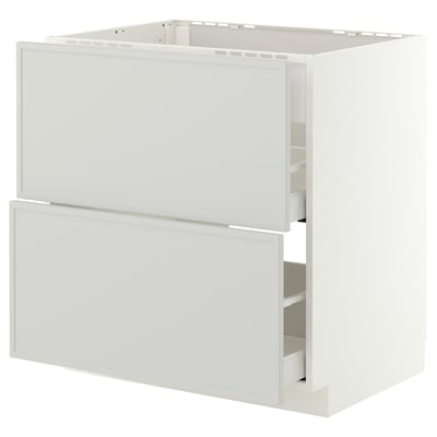 METOD / MAXIMERA Arm bx p/plc/exaus int c/gv, branco/Aspudden cinz clr, 80x60 cm
