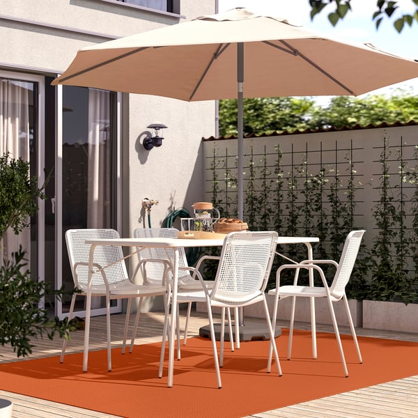 MORUM Tapete tecelag plana, int/exterior, laranja, 160x230 cm