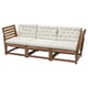 NÄMMARÖ sofá de exterior, almofadas bege claro, madeira de acácia, design moderno.