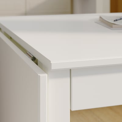 NÄSINGE / NORDVIKEN Mesa e 2 cadeiras, mesa de abas rebatíveis branco/branco, 48/104/159x85 cm