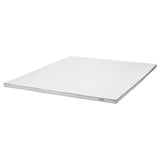 NÄSTABERG sobrecolchão branco: retangular, 4 cm de espessura, superfície texturizada suave, rebordo subtil.