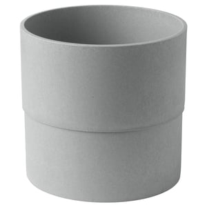 Ikea NYPON Set 3 Vasi Finto Cemento In Plastica Riciclata, Per Interni/esterni, 15 Cm, Grigio