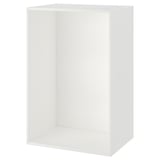 Um módulo de arrumação ikea PLATSA branco com formato retangular e design minimalista e moderno. É feito de MDF e tem um acabamento liso e liso.
