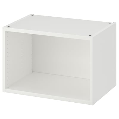 Cubo de arrumação PLATSA branco, aberto, quadrado, de embalagem plana, design minimalista.