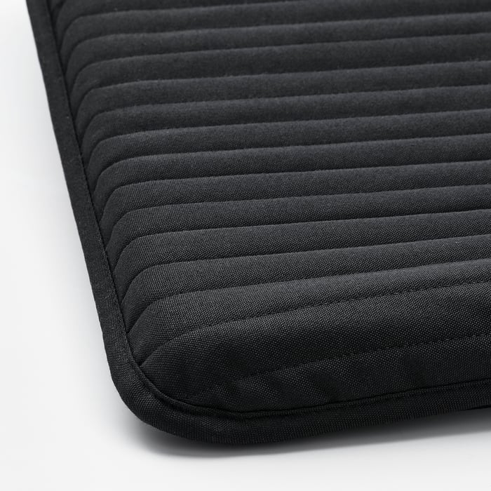POÄNG repousa-pés, efeito nogueira/Knisa preto - IKEA
