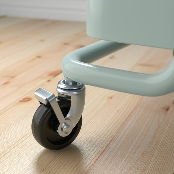 RÅSKOG Carrinho, turquesa claro, 35x45x77 cm