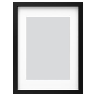 Moldura RÖDALM preta com design quadrado e estilo moderno.