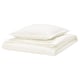 RUNDHAGTORN conjunto de edredão branco, retangular, mistura de linho e algodão liso, casual, pré-lavado.