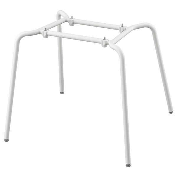 A estrutura da cadeira SEFAST branca, feita de aço, com um design moderno e estrutura estável.