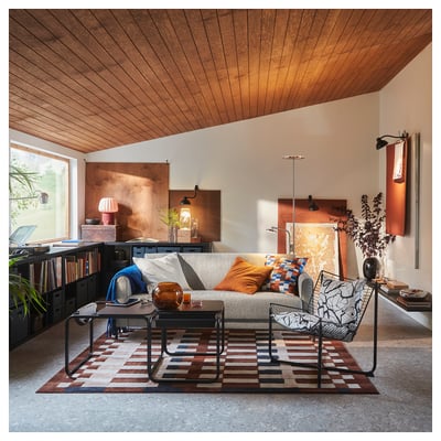 SKÅLBODA cadeira em arame preto, em forma de tigela, peças em plástico, estrutura em aço, design clássico.