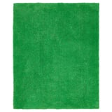 Tapete de pelúcia para interior/exterior verde brilhante com uma superfície texturizada semelhante a grama.