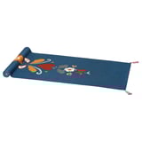 Caminho de mesa SLÄTTIKA azul, retangular, bordado com figuras de desenhos animados, algodão.
