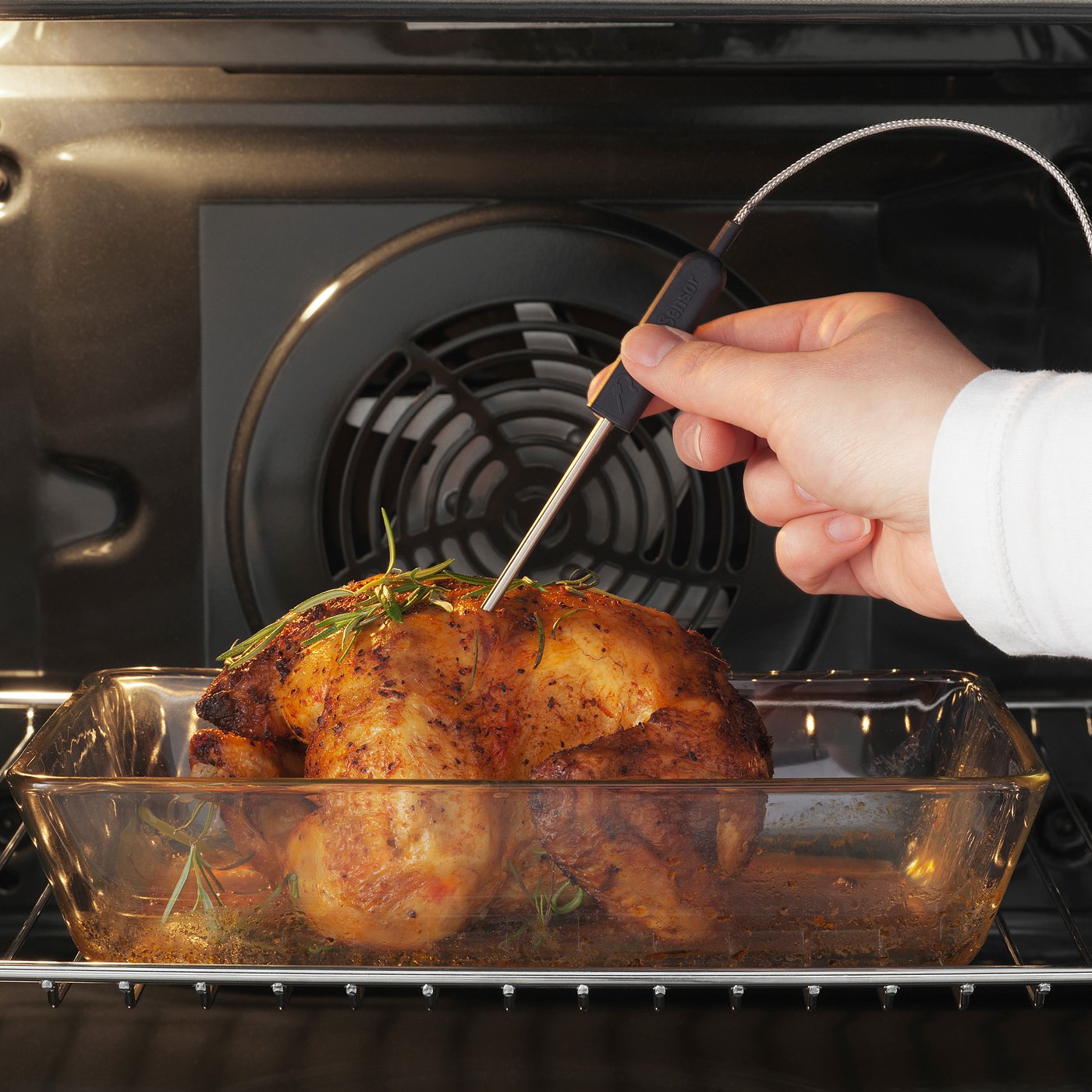 SMAKSAK Forno ar forçado c/fnç pirolítica, preto - IKEA