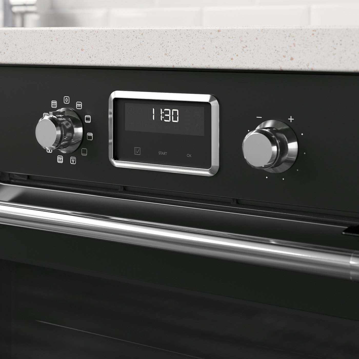 SMAKSAK Forno ar forçado c/fnç pirolítica, preto - IKEA