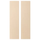 Duas portas de madeira de cor clara lado a lado. Concebido para móveis de arrumação SMÅSTAD, em chapa de bétula com cantos arredondados.