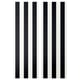 Duas portas de armazenamento listradas em preto e branco verticais, forma retangular.