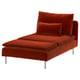 SÖDERHAMN Chaise longue, Alhamn vermelho alaranjado escuro