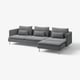 SÖDERHAMN Sofá 4 lugares, c/chaise longue/Johanneshov cinz esc