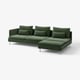SÖDERHAMN Sofá 4lugares c/chaise longue, e terminação aberta/Johanneshov verde escuro