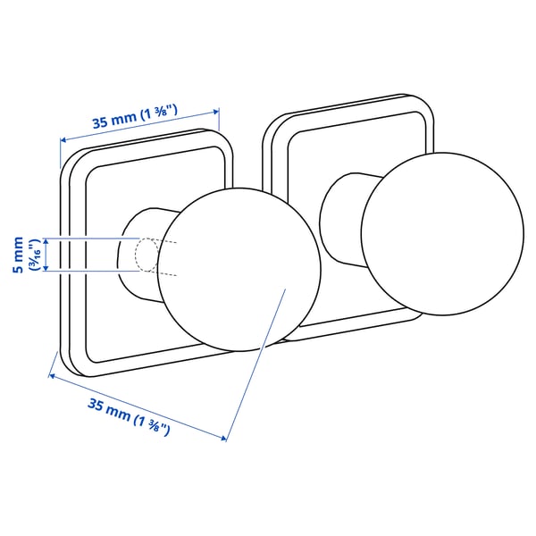 Ilustração com medidas para o produto: SÖRBYN.