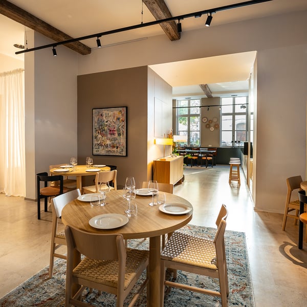 STOCKHOLM 2025 Mesa, chapa de carvalho/chapa de carvalho, 115 cm