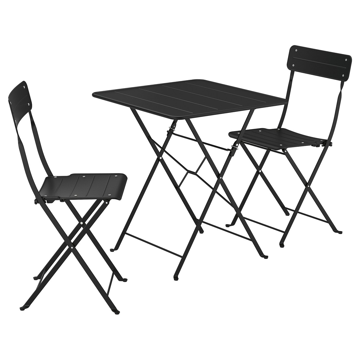 SUNDSÖ mesa e 2 cadeiras dobráveis, exterior antracite/antracite