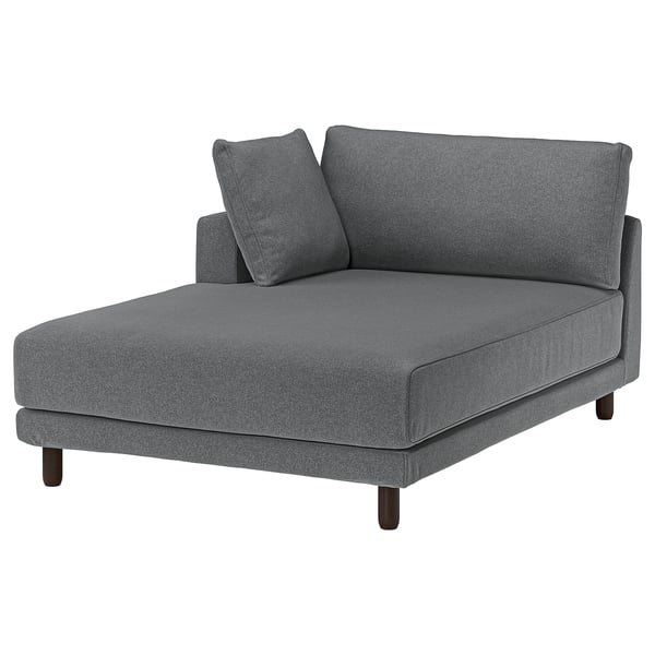 UPPÅKRA Módulo de chaise longue, c/braços esquerda/Johanneshov cinz esc